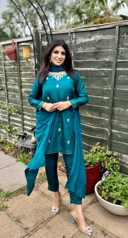 Pakistani Fashion Semi Formal by Naureen Jamal