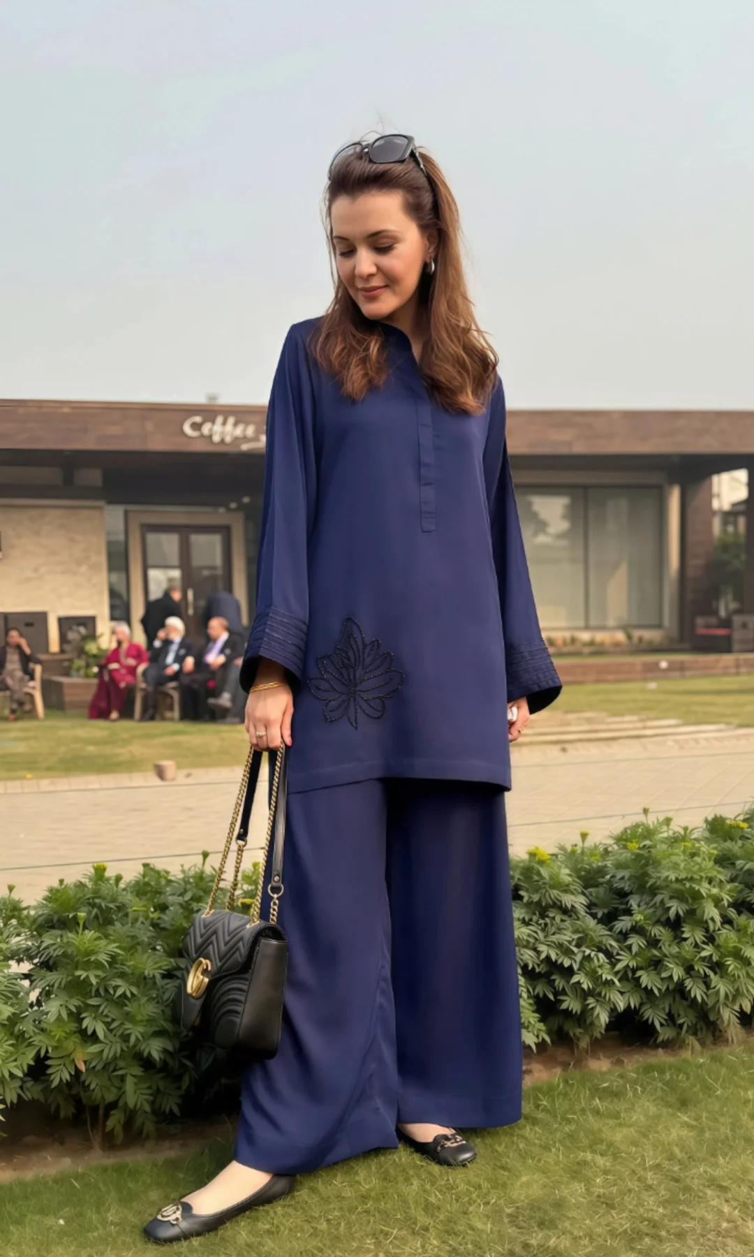 Dr Mahrukh wearing Naureen Jamal