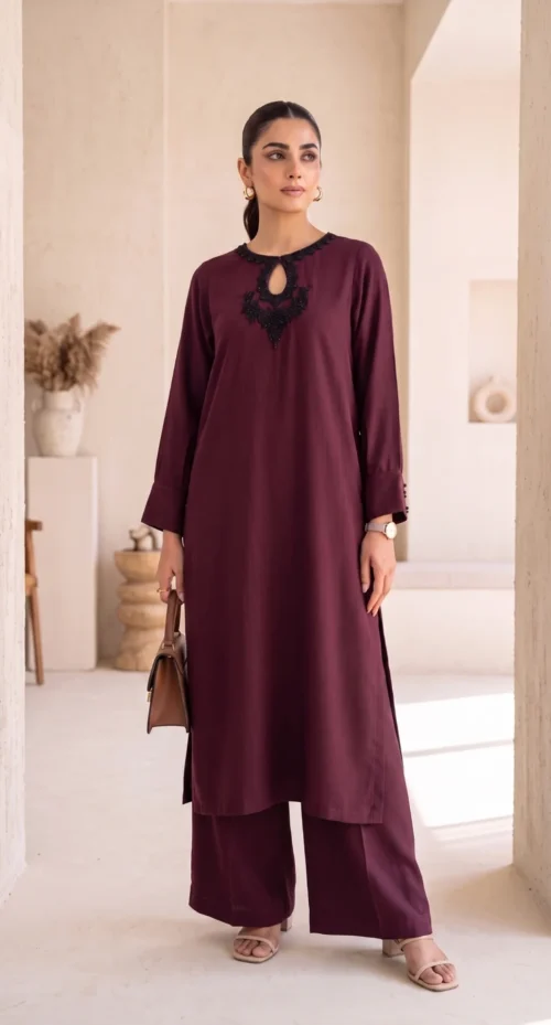 Plum Coord edit by Naureen Jamal