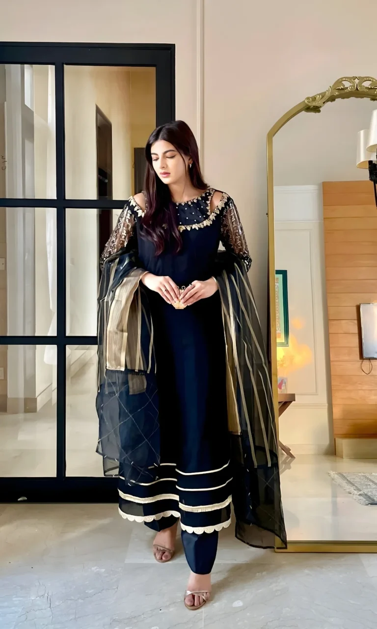 Misbah Dossani wearing Naureen Jamal