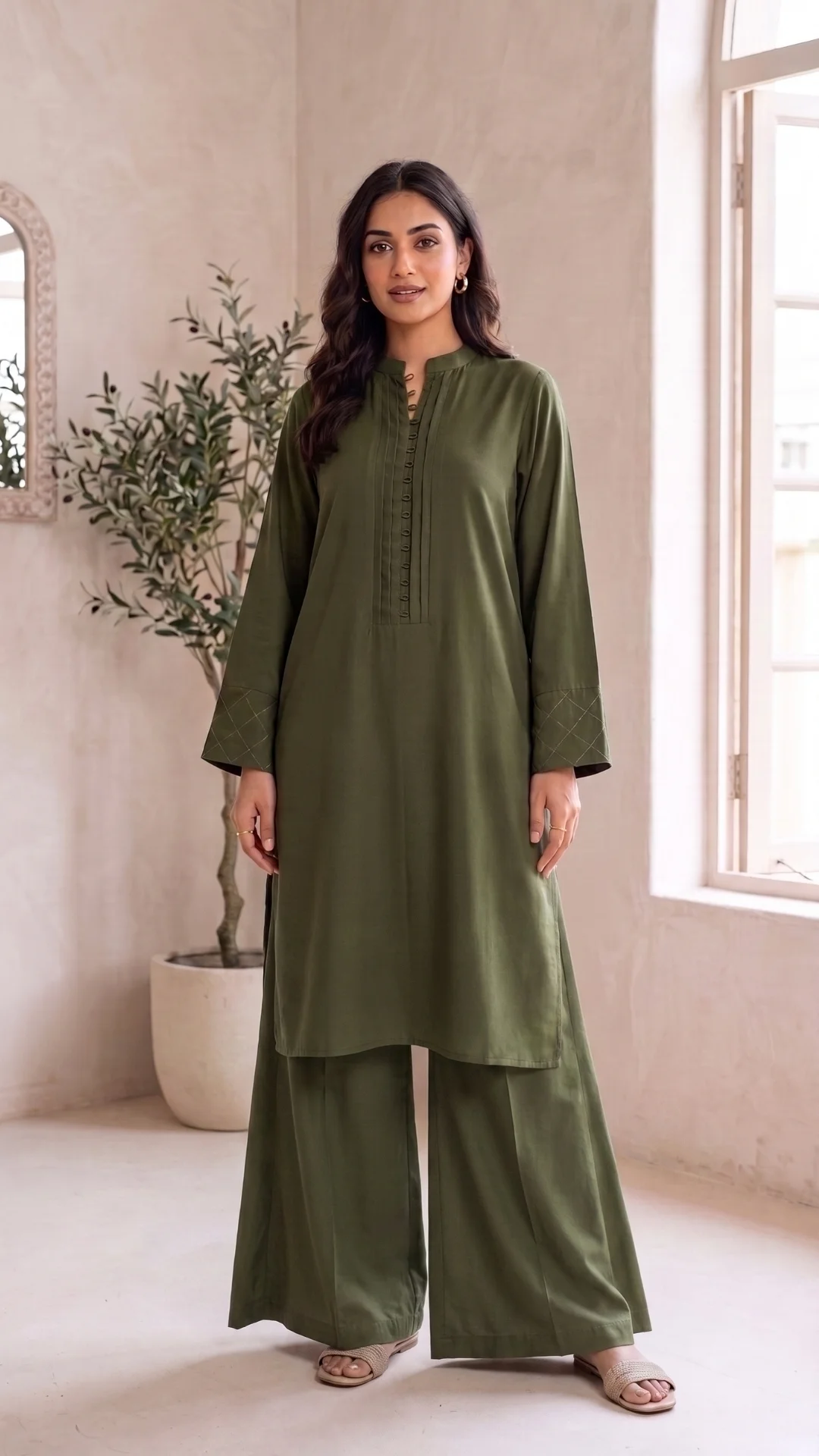 Olive Moss Design Pakistani wear