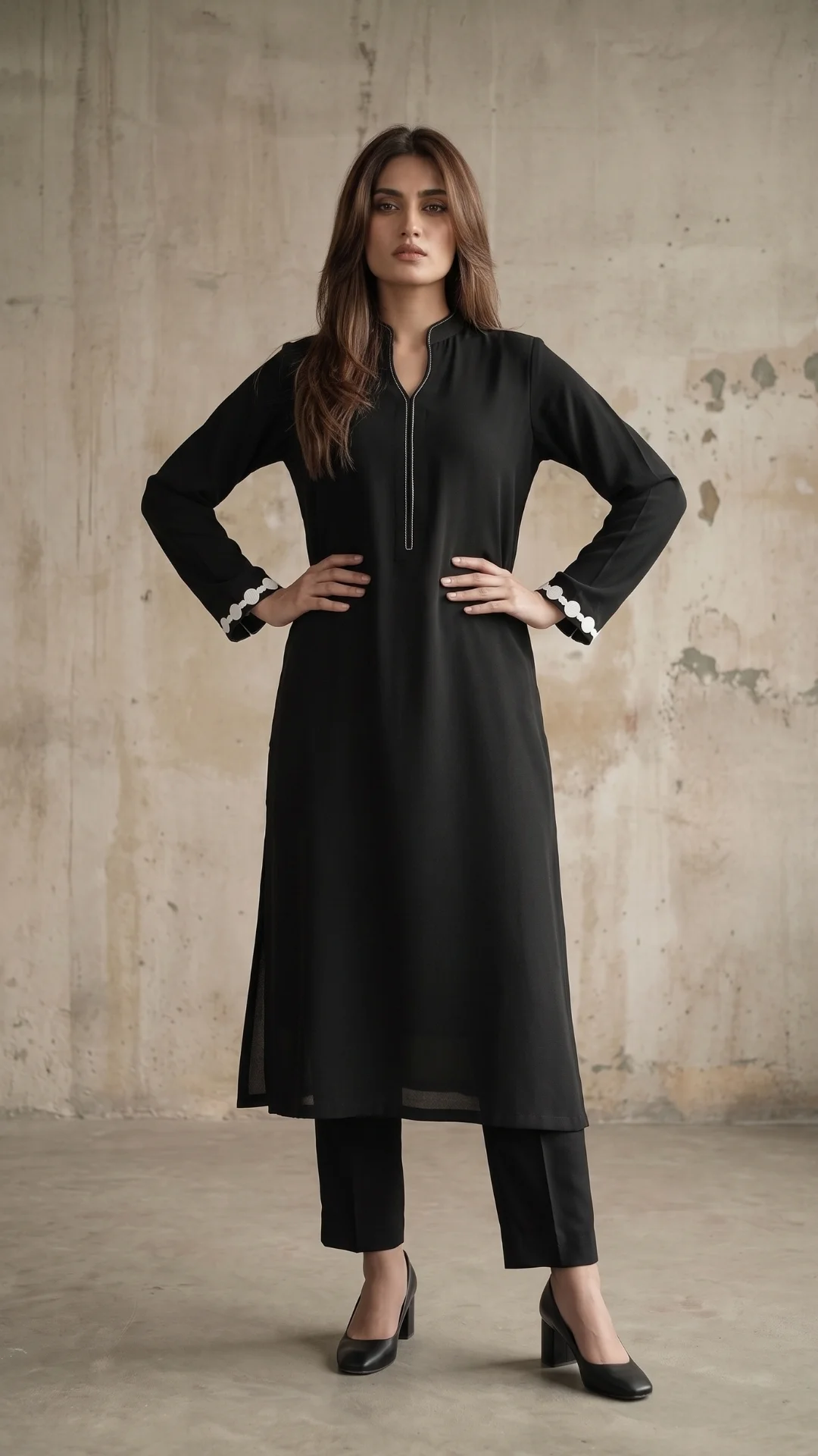 Black Pakistani Fashion Coord set