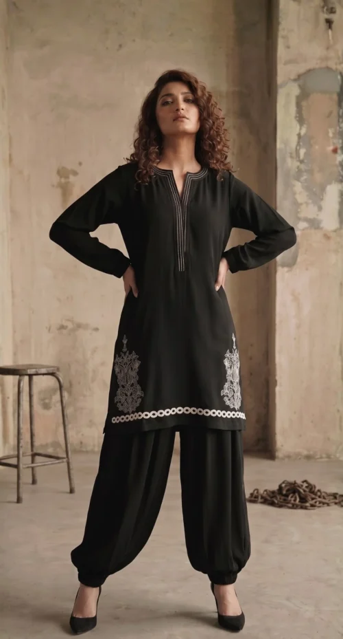 Black Monochrome Pakistani Fashion