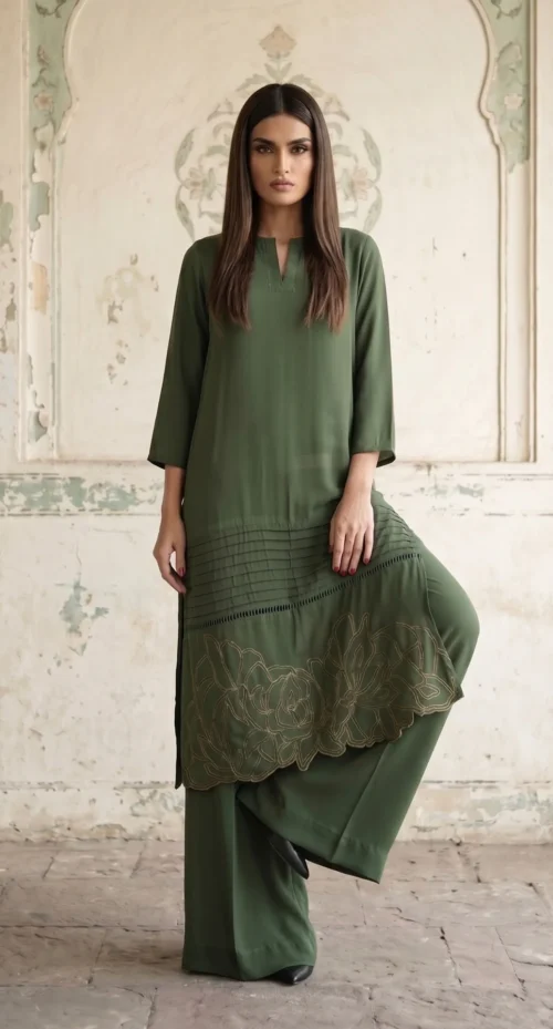 Green Safira Pakistani Coords by NJ
