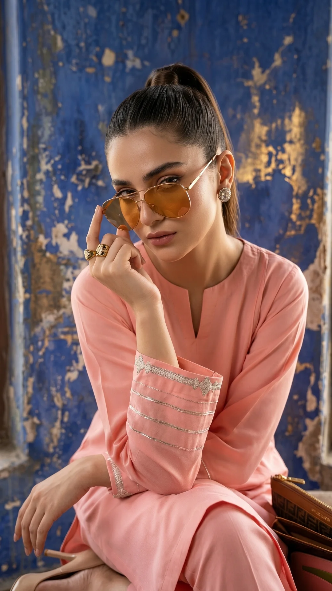 Pink linen by Naureen Jamal
