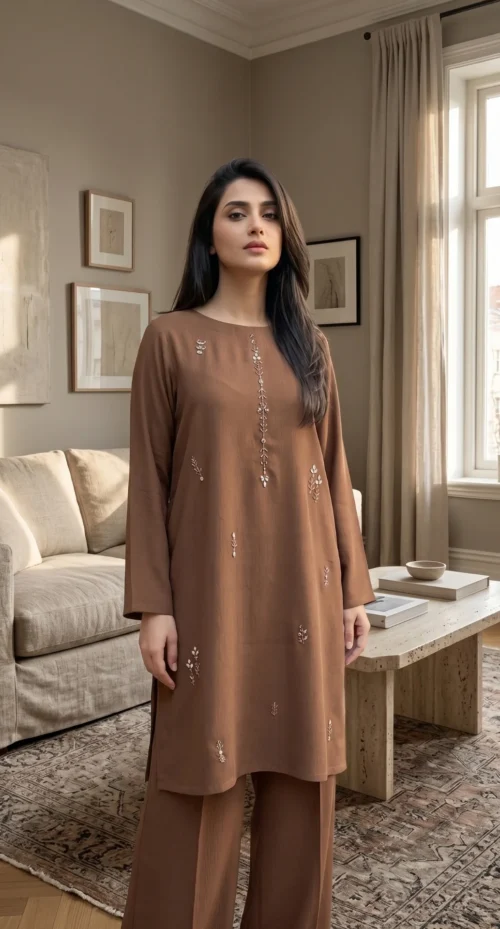 Brown Coords by Naureen Jamal