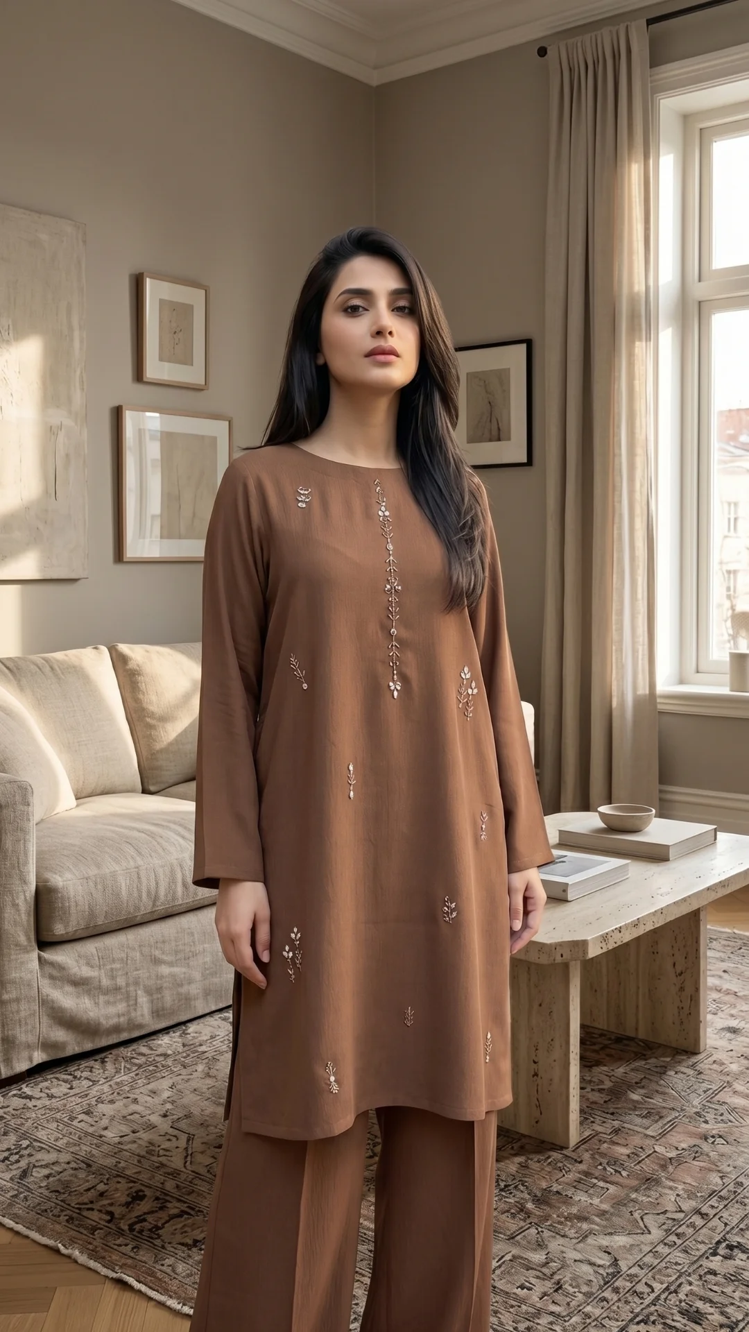 Brown Coords by Naureen Jamal