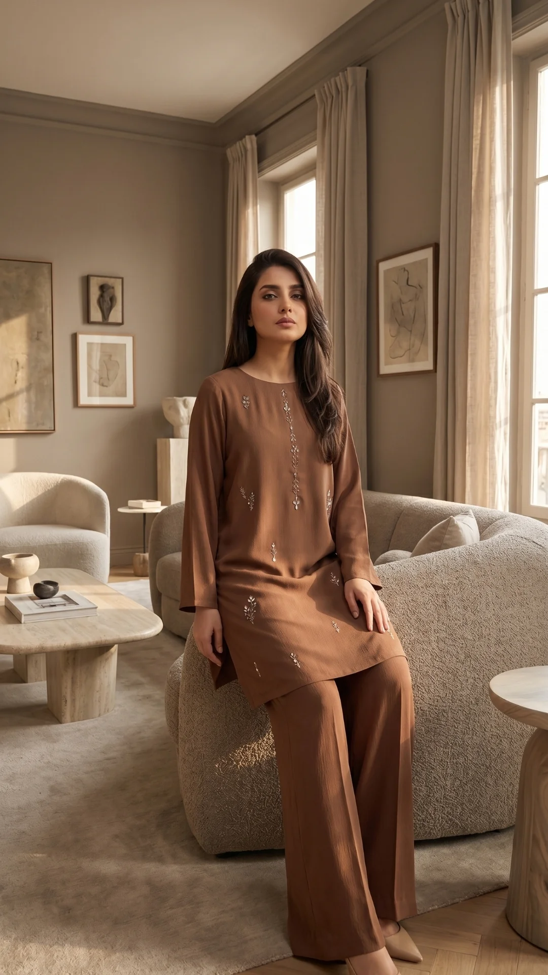 Brown Pakistani Fashion wear
